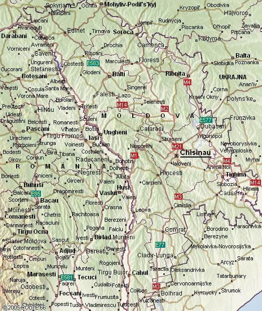 Moldva térkép